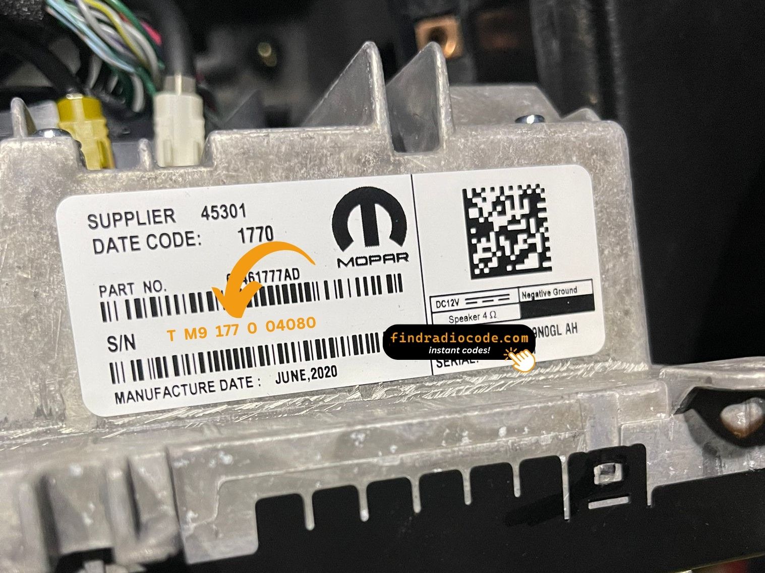 Chrysler Uconnect 8.4
 radio code anti theft online using serial number